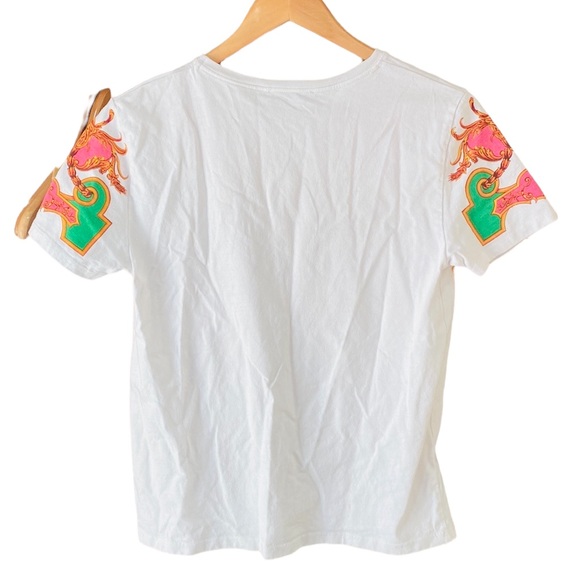 Zara Short Sleeve T-Shirt Size Small White, Pink, Green, Gold, Red, Orange - Picture 5 of 5